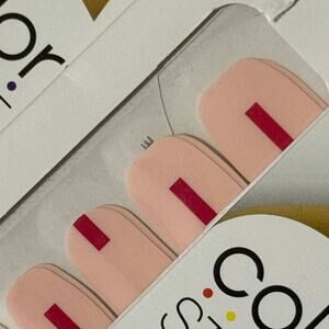 New Color Street “Pink Outside The Box” Pale Pink Geometric Nail Strips